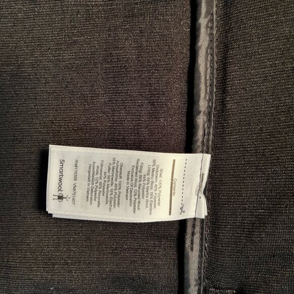 Smartwool Jacket Size Women Medium Down Puffer Hood Full Zip Black White - Picture 9 of 16